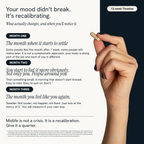 A motivational recovery graphic with a hand holding a white capsule over a dark navy background. The left side contains text about a 12-week timeline and recovery stages from Month One to Month Three.